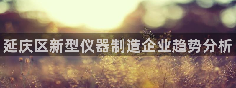 电子cq9试玩版：延庆区新型仪器制造企业趋势分析