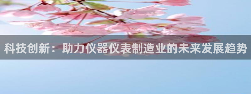 cq9电子负责人：科技创新：助力仪器仪表制造业的未来发展趋势