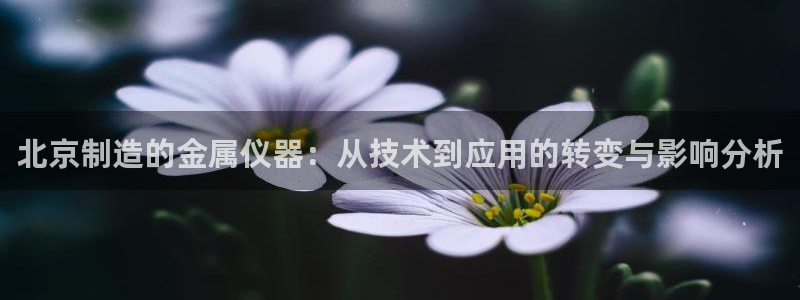 cq9传奇电子维护过后：北京制造的金属仪器：从技术到应用的转