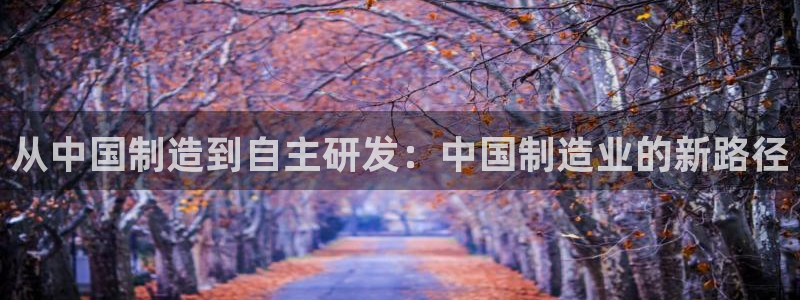 cq9电子网络：从中国制造到自主研发：中国制造业的新路径
