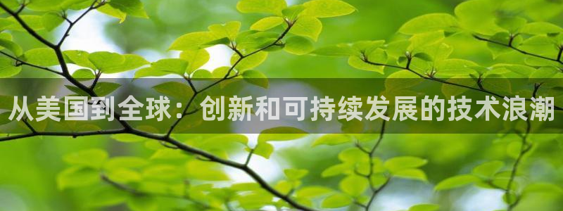 宝马cq9电子：从美国到全球：创新和可持续发展的技术浪潮