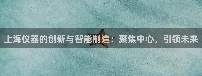 cq9电子免费版：上海仪器的创新与智能制造：聚焦中心，引领未