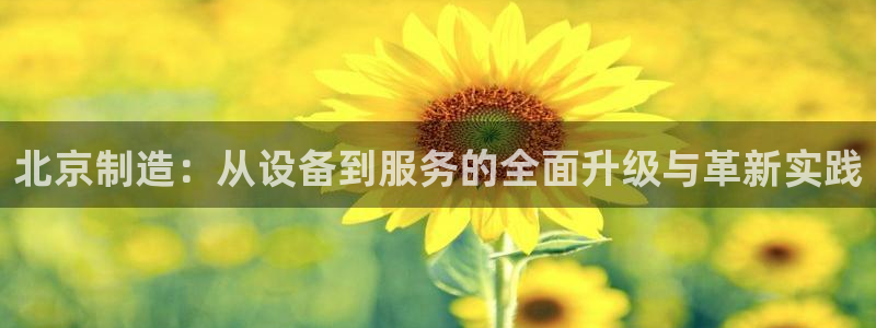 cq9电子雷神大奖：北京制造：从设备到服务的全面升级与革新实