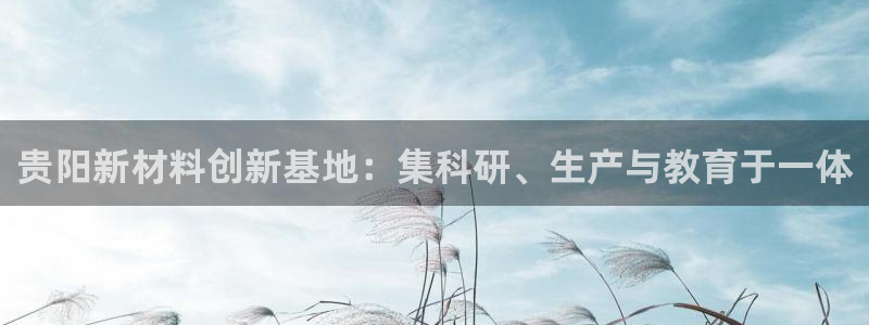 cq9电子作弊：贵阳新材料创新基地：集科研、生产与教育于一体