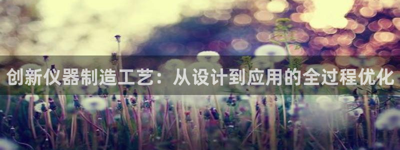 传奇电子cq9武圣：创新仪器制造工艺：从设计到应用的全过程优