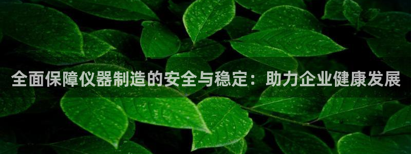 cq9传奇电子游戏试玩：全面保障仪器制造的安全与稳定：助力企