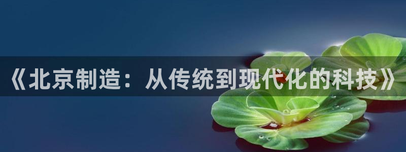 cq9传奇电子官网：《北京制造：从传统到现代化的科技》