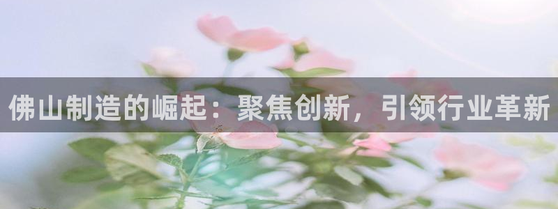 cq9传奇电子下载：佛山制造的崛起：聚焦创新，引领行业革新